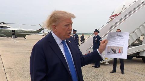 President Trump Gaggles with Press at Joint Base Andrews, Aug. 14, 2026