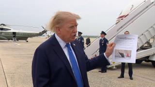 President Trump Gaggles with Press at Joint Base Andrews, Aug. 14, 2026