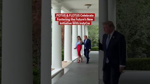 FLOTUS & POTUS Arrive to Celebrate Fostering the Future's New Initiative With IndyCar