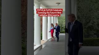 FLOTUS & POTUS Arrive to Celebrate Fostering the Future's New Initiative With IndyCar