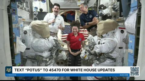 President Trump Calls the International Space Station