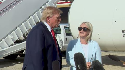President Trump Gaggles with Press at Joint Base Andrews, Aug. 21, 2026