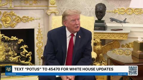 President Trump Greets Lifeguard Ryder Williams