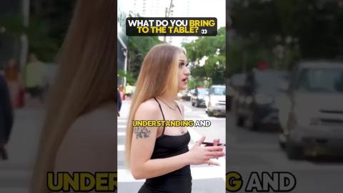Asking Girls What They Actually Bring To The Table #pickup #rizz #datingadvice #datingadviceformen