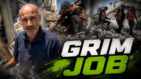 Gazan civil defense crews search for human remains still trapped under ruins