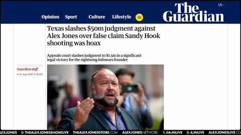 🚨Texas Appellate Court Overturns Alex Jones/Sandy Hook Show Trial Verdict!