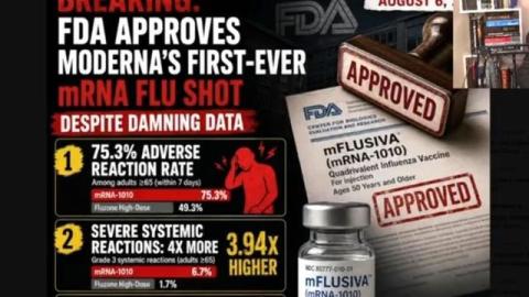 MRNA FLU SHOT GOES PUBLIC - MODERNA'S DEADLY INJECTION APPROVED BY THE TRUMP ADMIN  💉