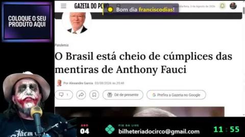 DIÁRIO DO FAUCI REVELA MENTIRAS NA PANDEMIA