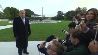 President Trump Gaggles with Press Upon Arrival at the White House, Sep. 23, 2026