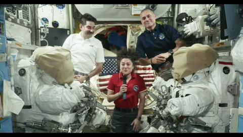 President Trump Call the International Space Station from Mission Control