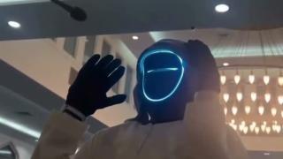 Allah Akbar robot praying .
