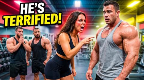Woman Fights Buff Man At Gym