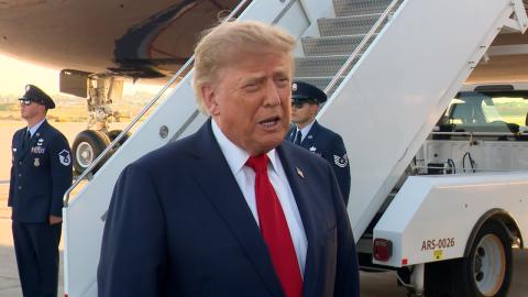 President Trump Gaggles with Press Upon Arrival at Charlotte, NC, Sep. 16, 2026