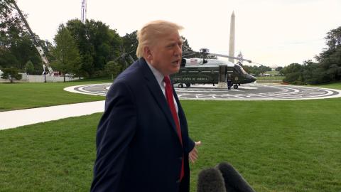 President Trump Gaggles with Press Upon Departure from the White House, Sep. 26, 2026