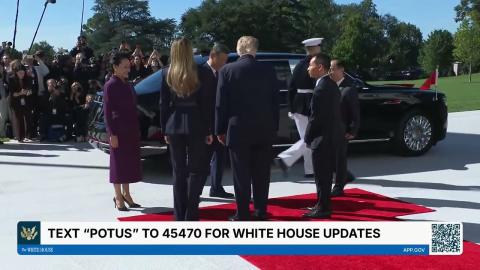 President Trump and the First Lady Greet the President of China and Madame Peng