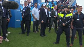 President Trump Gaggles with Press at First Tee Box Doonbeg, Sep. 13, 2026