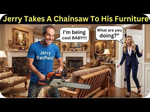 Jerry Banfield Chainsaws His Furniture To Be Cool! COMEDY GOLD BABY!