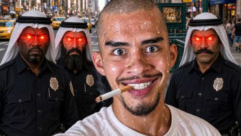 Sharia Pusher Sneako Gets Pressed By Muslims Catching Him Smoking