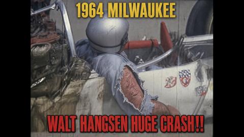 1964 USAC BRUTAL Walt Hansgen Milwaukee crash!!