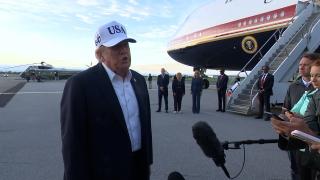 President Trump Gaggles with Press Upon Departure from Shannon, Ireland, Sep. 13, 2026