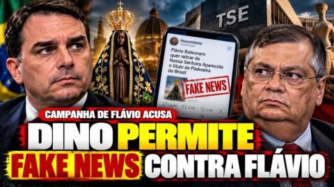 O comunista Flávio Dino permite postagens com mentiras sobre Flávio Bolsonaro