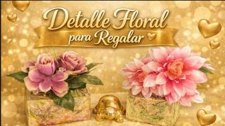 Detalle floral para regalar | Manualidad en yeso paso a paso/día de amor y amistad