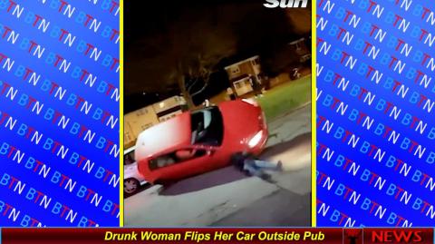 Drunk Woman Flips Her Car Outside Pub