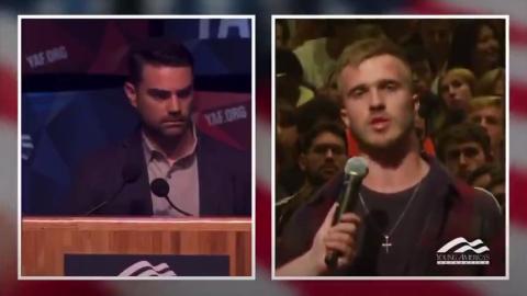 Christian man confronts Ben Shapiro ( expert LIAR ) about the blasphemous crap in the Talmud.