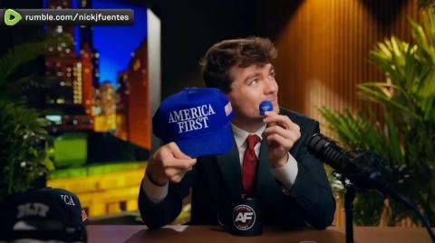 Nick Fuentes: “I think the one that I have is too big, it's meant for my giant brain. Maybe this..."