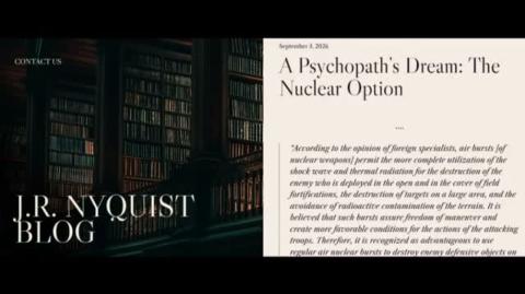 Um Sonho de Psicopata: A Opção Nuclear (Jeffrey Nyquist - 3 de setembro de 2026)