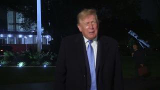 President Trump Gaggles with Press Upon Arrival at the White House, Sep. 27, 2026