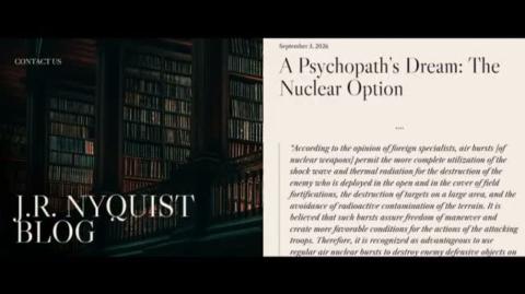 A Psychopath’s Dream: The Nuclear Option (Jeffrey Nyquist - September 3, 2026)