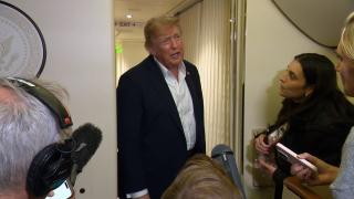 President Trump Gaggles with Press on Air Force One En Route Joint Base Andrews, Sep. 13, 2026