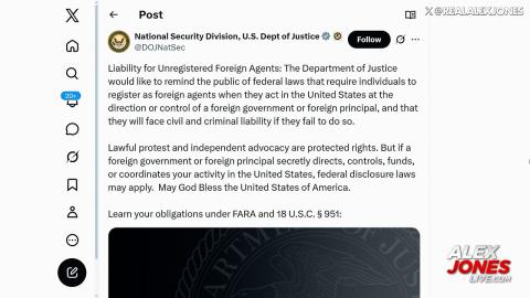 🚨BREAKING: DOJ Announces Investigation Into Foreign Influence Operations!