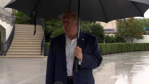 President Trump Gaggles with Press Upon Departure from the White House, Sep. 27, 2026