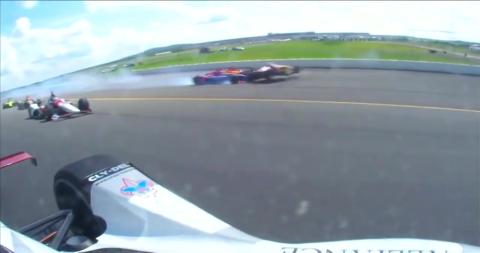 2019 Indycar - HUGE multi car accident on lap 1!!