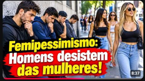 FEMIPESSIMISMO: COMO OS HOMENS ESTÃO PESSIMISTAS DIANTE DE MULHERES TÓXICAS, NARCISISTAS E FÚTEIS!