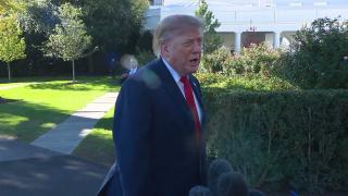 President Trump Gaggles with Press Upon Departure from the White House, Oct. 21, 2026