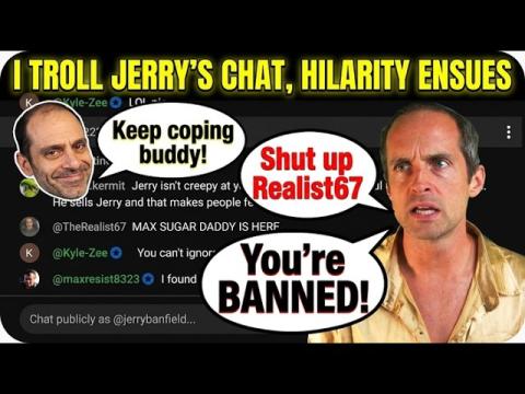 Jerry Banfield Copes & Bans Me From Chat After Trolling Him! COMEDY GOLD!