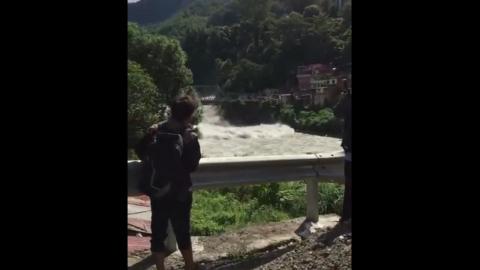 As the glacial lake came roaring through the town