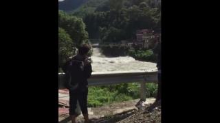 As the glacial lake came roaring through the town