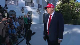 President Trump Gaggles with Press Upon Arrival at the White House, Oct. 6, 2026