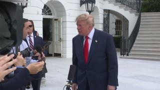 President Trump Gaggles with Press Upon Departure from the White House, Oct. 10, 2026