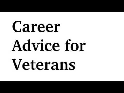 Career Advice for Veterans