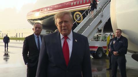 President Trump Gaggles with Press Upon Arrival at Palm Beach, FL, Oct. 23, 2026