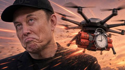 Lefty Tells Followers to use explosive Drones to KIll Elon Musk
