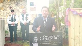 Governor DeSantis Unveils Christopher Columbus Statue in Naples