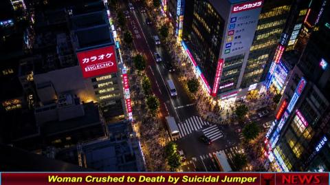 Woman Crushed to Death by Suicidal Jumper