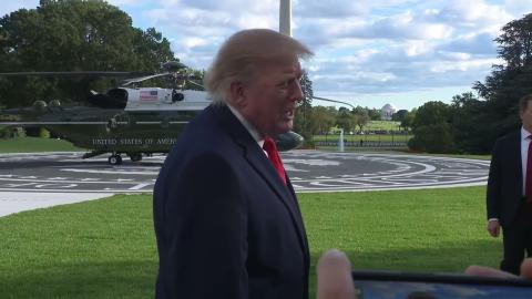President Trump Gaggles with Press Upon Departure from the White House, Oct. 12, 2026