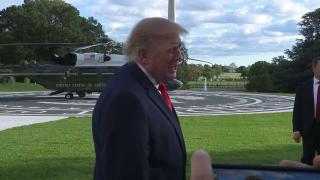 President Trump Gaggles with Press Upon Departure from the White House, Oct. 12, 2026